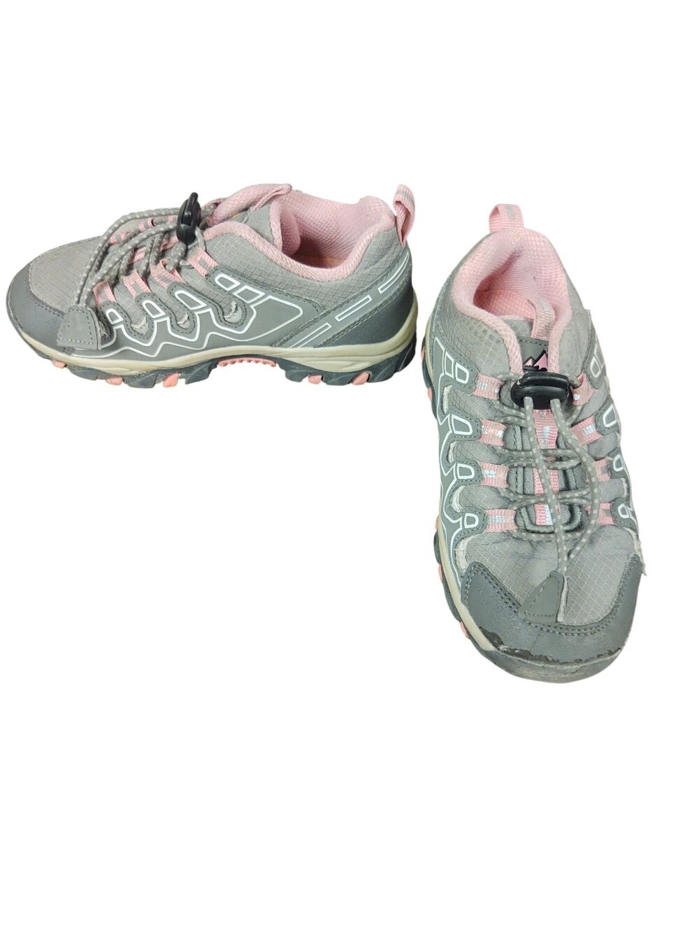 Eggseed Outdoor Girls Gray and Pink Active Trail Sneakers Size 29 EU/11 US